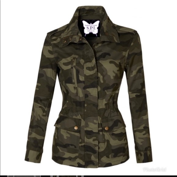 S.P.I. Couture Jackets & Blazers - S.P.I Couture Camo Jacket - Bee